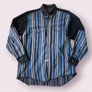 Vintage 80s Wrangler Brushpopper Western Shirt
